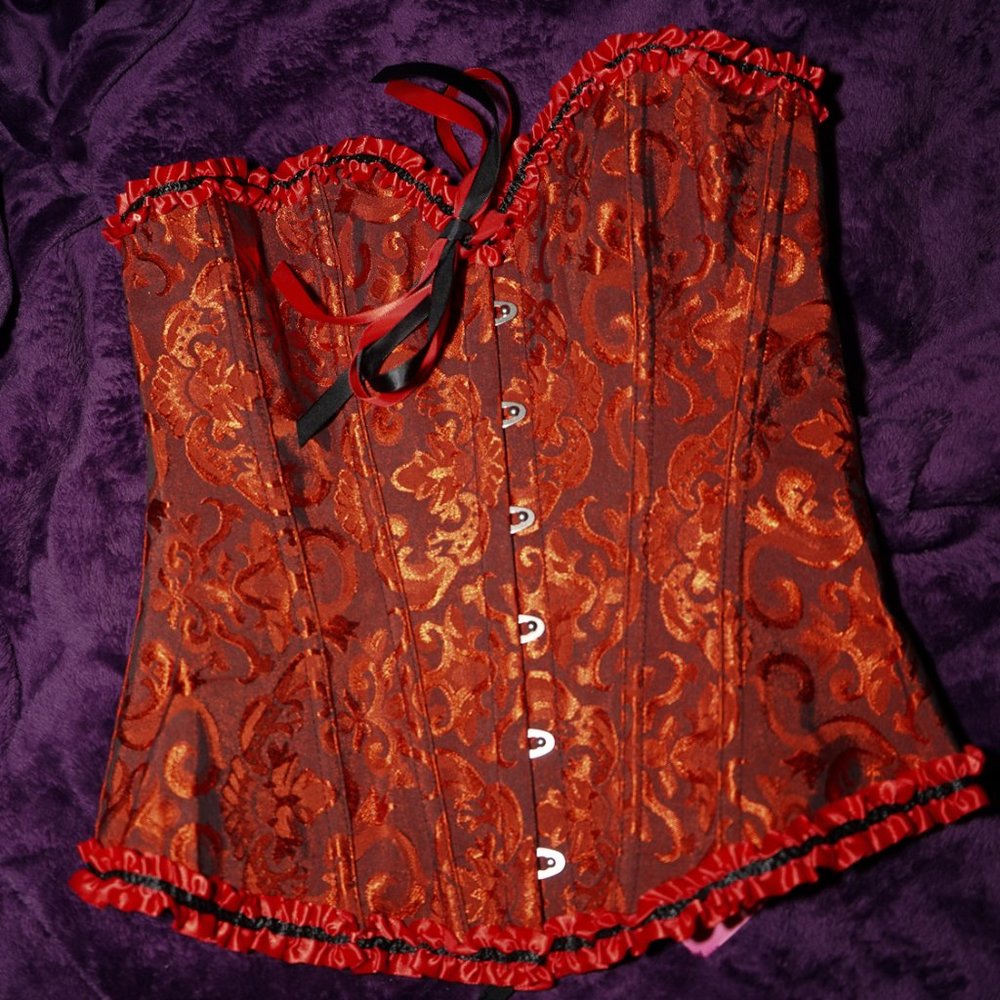 NWT Red and black corset